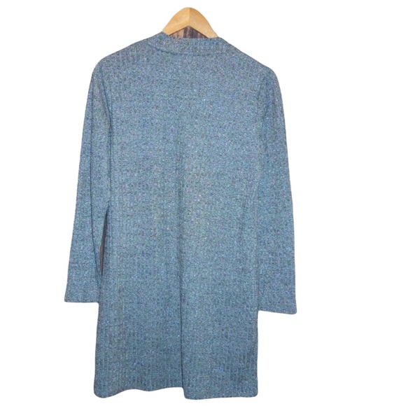 Dennis by Dennis Basso Blue Black Metallic Button Down Cardigan - Small - NEW - Picture 5 of 9